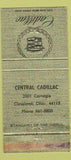 Matchbook Cover - Central Cadillac Cleveland OH WEAR 30 Strike