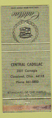 Matchbook Cover - Central Cadillac Cleveland OH WEAR 30 Strike