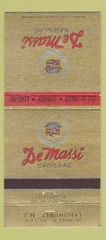 Matchbook Cover - De Massi Cadillac Lyndhusrt NJ Englewood Cliffs 30 Strike