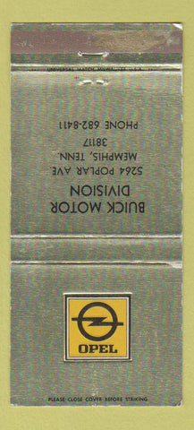 Matchbook Cover - Buick Motors Opel Memphis TN WEAR 30 Strike