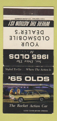 Matchbook Cover - 1965 Oldsmobile Rocket Action 30 Strike
