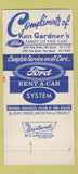 Matchbook Cover - Ken Gardner Ford Port Huron MI 30 Strike