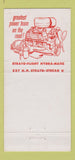 Matchbook Cover - 1956 Pontiac Ungerleider Easton PA 30 Strike