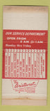 Matchbook Cover - Earl Davis Buick  Cleveland OH WEAR 30 Strike
