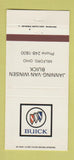Matchbook Cover - Janning Van Winser Buick Milford OH #1 30 Strike