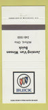 Matchbook Cover - Janning Van Winser Buick Milford OH #2 30 Strike