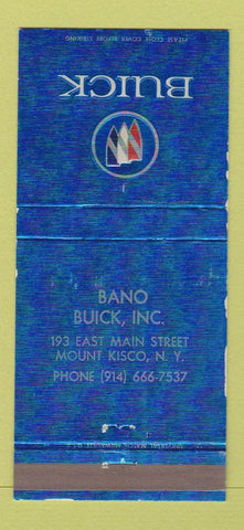 Matchbook Cover - Bano Buick Mount Kisco NY 30 Strike