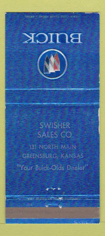 Matchbook Cover - Swisher Buick Greensburg KS Oldsmobile 30 Strike