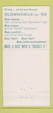 Matchbook Cover 1955 Oldsmobile Thompson O'Brien Watseka IL low phone 30 Strike