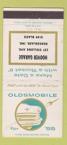 Matchbook Cover - 1955 Oldsmobile Hoover Rensselaer IN WEAR 30 Strike