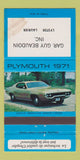 Matchbook Cover - 1971 Plymouth Lyster Laurier QC STAINED 30 Strike