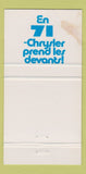 Matchbook Cover - 1971 Plymouth Lyster Laurier QC STAINED 30 Strike