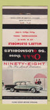Matchbook Cover - 1956 Oldsmobile 98 Mechanicsburg PA WEAR 30 Strike