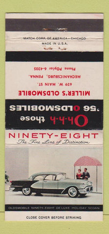 Matchbook Cover - 1956 Oldsmobile 98 Mechanicsburg PA WEAR 30 Strike