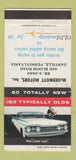 Matchbook Cover - 1959 Oldsmobile McDermott Danville PA WORN 30 Strike