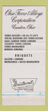 Matchbook Cover - Ohio Ferro Alloys Corp Canton OH WEAR 30 Strike