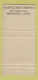 Matchbook Cover - Bullard Machine Tool Bridgeport CT 30 Strike
