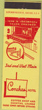 Matchbook Cover - Hotel Conchas Tucumcabi NM yellow