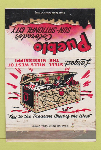 Matchbook Cover - Pueblo Colorado Tourism WEAR 40 Strike