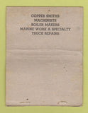 Matchbook Cover - Cumberland Welding Portland ME WORN BOBTAIL 40 Strike