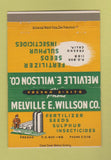 Matchbook Cover - Melville Willson Seed Fertlizier Fresno CA 40 Strike