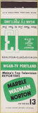 Matchbook Cover - WGAN TV Portland ME