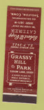 Matchbook Cover - Grassy Hill Park Derby CT  Robert Rapp Catering Shelton