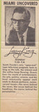 Matchbook Cover - WLBW TV Miami FL Larry King