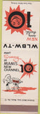 Matchbook Cover - WLBW TV Miami FL Larry King