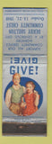 Matchbook Cover - Derby Shelton CT Community Chest SILVER