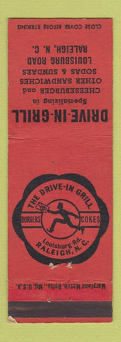 Matchbook Cover - Drive In Grill Raleigh NC