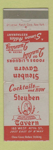 Matchbook Cover - Steuben Tavern New York City