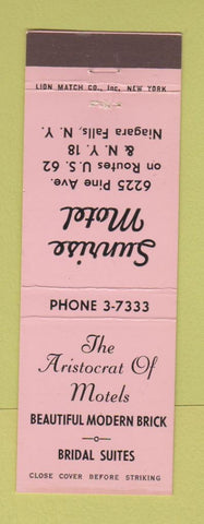 Matchbook Cover - Sunrise Motel Niagara Falls NY