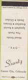 Matchbook Cover - Shanty Canon City CO girlie back