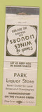 Matchbook Cover - Park Liquor Store Hammondsport NY WEAR