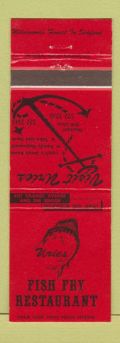 Matchbook Cover - Fish Fry Restaurant Wildwood NJ