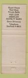 Matchbook Cover - F2 Restaurant Coffee Shop Sheffield MA WEAR