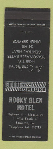 Matchbook Cover - Rocky Glen Motel Scranto PA
