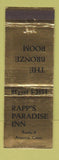 Matchbook Cover - Rapp's Paradise Inn Ansonia CT