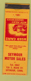 Matchbook Cover - Seymour Motor Sales CT
