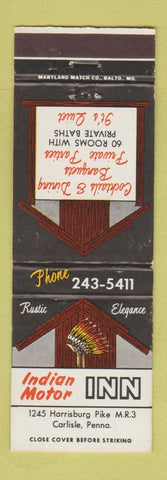 Matchbook Cover - Indian Motor Inn Carlisle PA