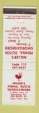 Matchbook Cover - Miller's Pennsylvania Dutch Smorgasbord Lancaster PA
