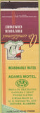 Matchbook Cover - Adams Motel Dothan AL SAMPLE wear