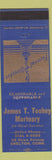 Matchbook Cover - James Toohey Funeral Home Mortuary Shelton CT
