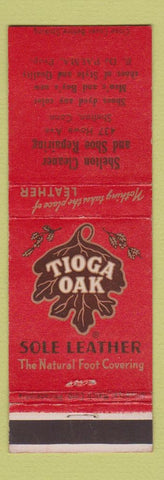 Matchbook Cover - Tioga Oak Leather Shoe Repair Shelton KY
