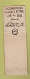 Matchbook Cover - Koppers American Piston Rings pinup WORN