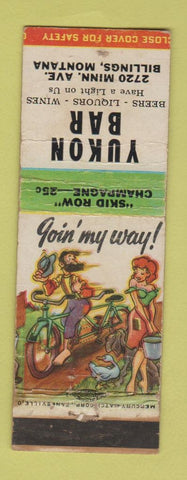 Matchbook Cover - Yukon Bar Billings MT hillbilly WEAR