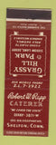 Matchbook Cover - Robert Rapp Catering Shelton CT Grassy Hill Park Derby