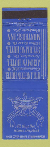 Matchbook Cover - Sterling Hotels Binghamton NY Montrose Scranton PA