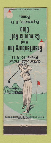 Matchbook Cover - Graeffenburg Inn Caledonia Golf Club Fayetteville PA